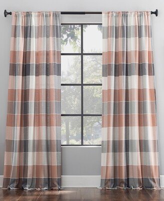 Colorblock Plaid Curtain, 50 x 84