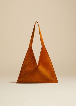 The Small Sara Tote in Caramel Suede