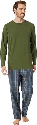 Long Sleeve Pajama Set (Guitar Plaid) Men's Pajama Sets