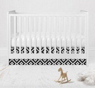 Love Black/white Diamond Crib/Toddler Bed Skirt