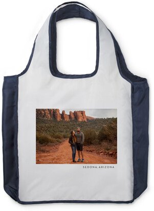 Reusable Shopping Bags: Modern Gallery Landscape Of One Reusable Shopping Bag, True Blue, Multicolor