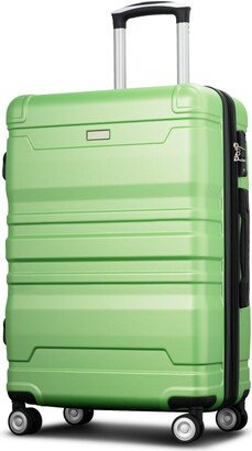NINEDIN Green+Black Expandable Luggage Sets 3 piece Side Hooks Hard Case Luggage w/ Spinner Wheels & TSA Lock Storage Trunks Trunk Sets