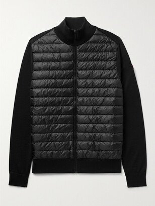 HyBridge Slim-Fit Quilted Down Nylon and Wool Jacket