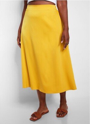 Rebdolls Women's Essential Satin Shift Skirt - Yellow - 5X