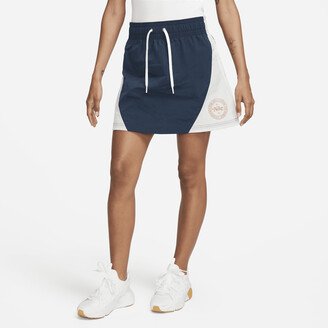 Women's Sportswear Heritage High-Waisted Woven Mini Skirt in Blue