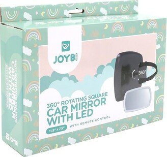 Joybi Rotating Car Mirror with Led lights and remote, Baby Car Mirror with Led lights