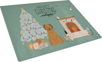 CK7645LCB Brown Briard Christmas Everyone Glass Cutting Board