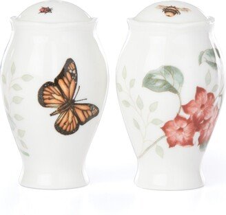 Butterfly Meadow Salt & Pepper Shakers, Created for Macy's - White Body W/pastel Floral And Botanical