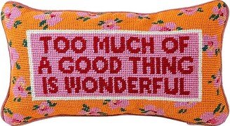 Furbish Studio Too Much Needlepoint Pillow