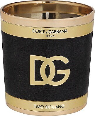 Dolce & Gabbana Casa Logo Sicilian Thyme Scented Candle in Black