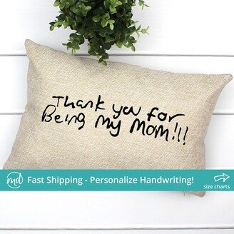 In Memory Of Gifts For A Mom, Keepsake Custom Handwriting Pillow, Handwritten Gift Loss Son, Grieving Mother