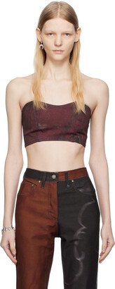 SSENSE Exclusive Burgundy Denim Camisole