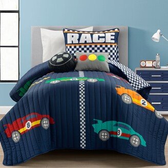 Racing Cars Reversible Oversized Quilt Set