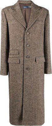 Herringbone Wool Trench Coat