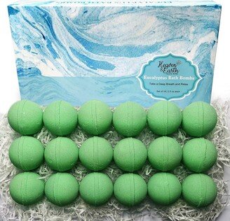 Pure Parker Bath Bomb Gift Sets for Men. 18 Therapeutic Eucalyptus Bath Bombs for Sore Muscles. Best Mens Bath Bomb Gift Box for Him & Her