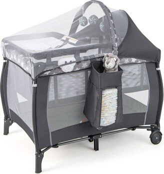 Portable Baby Nursery Center 4-in-1 Portable Travel Crib - 40 x 28.5 x 29