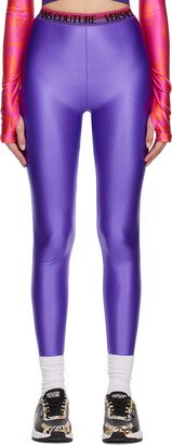 Purple Shiny Leggings