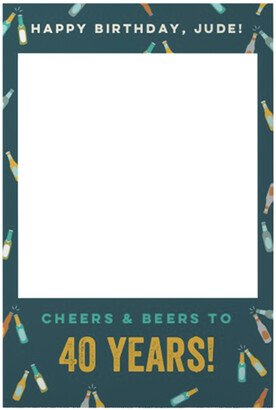 Selfie Frames: Cheers And Drinks Selfie Frame, Blue