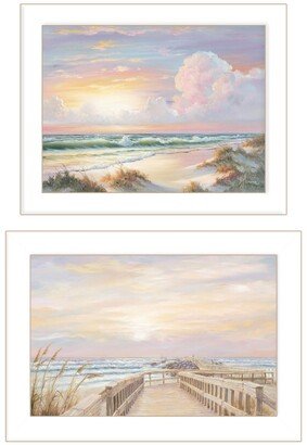 Sunrise-Sunset 2 piece Vignette by Georgia Janisse, White Frame, 20 x 14