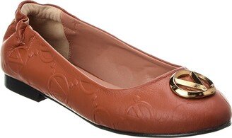 Valentino By Mario Valentino Calliope Monogram Leather Flat