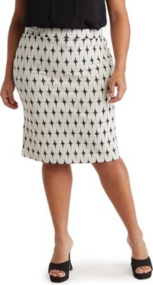 Renee C Wavy Stripe Pencil Skirt