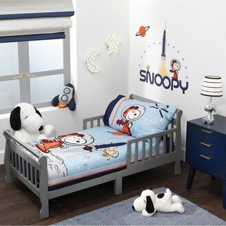 Astronaut Snoopy 5-Piece Navy/Blue Space Toddler Bedding Set