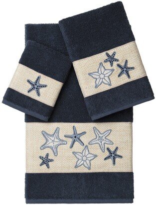 Lydia 3-Piece Embellished Towel Set - Cream