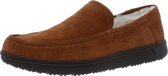 Gustavo Mens Suede Faux Fur Lined Loafer Slippers