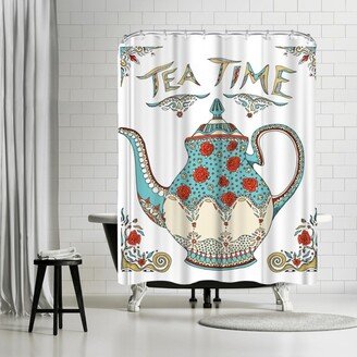 71 x 74 Shower Curtain, Teatime by Patricia Pino