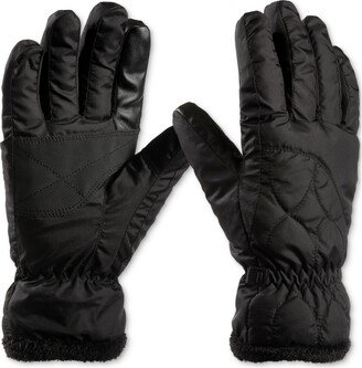 Isotoner Signature Women's Insulated Fleece-Trim Waterproof Ski Gloves