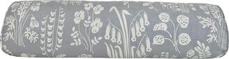 Grey Novogratz Botanical Pillow Cover - Wildflowers Gray Bolster Square, Lumbar, Or Body Handmade Covers