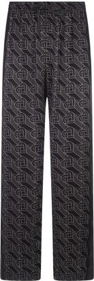 Heart Monogram Pyjama Silk Trousers-AB