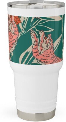 Travel Mugs: Bengal Kuma Tiger - Multi Travel Tumbler, 30Oz, Multicolor