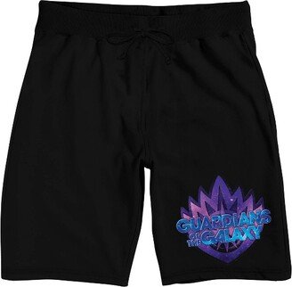 Guardians Of The Galaxy Vol. 3 Logo Men's Black Sleep Pajama Shorts-Large