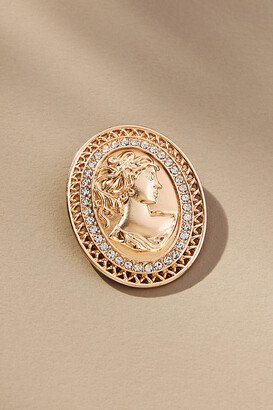 By Anthropologie The Restored Vintage Collection: Crystal Bust Brooch