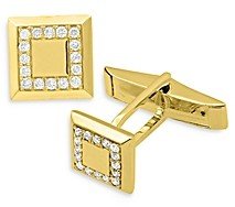 Bloomingdales Diamond Square Cufflinks in 14K Yellow Gold - 100% Exclusive