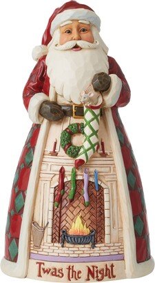 Jim Shore Twas The Night Santa Fireplace Figurine