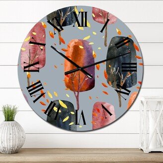 Designart 'Three Sparrows On A Branch' Traditional wall clock