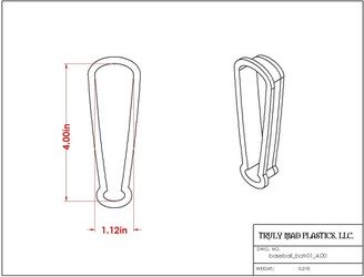 Fast Shipping Baseball Bat 01 Cookie Cutter