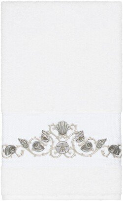 Bella Embellished Bath Towel - White