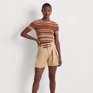 Ralph Lauren Buckle-Trim Sateen Short