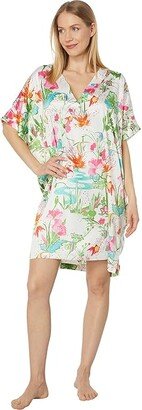 N by Natori Lotus Pond Sleepshirt (Warm White Multi) Women's Pajama