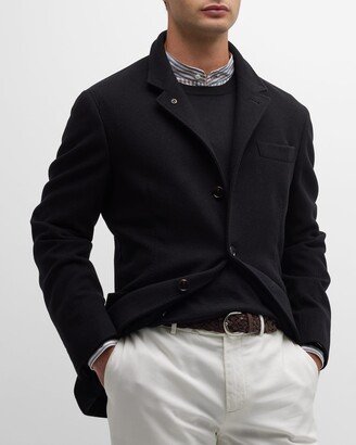 Men's Cashmere Three-Button Blazer