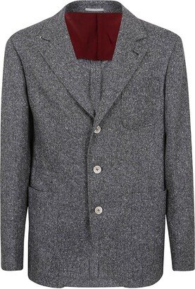 Single-Breasted Long-Sleeved Blazer-AF