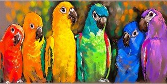 Pretty Parrots Indoor/Outdoor Art, 48 x 24