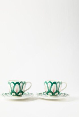 Set Of Two Anthos Porcelain Tea Cups