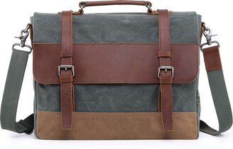 THE SAME DIRECTION Stone Creek Waxed Canvas Briefcase-AA