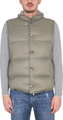 Buttoned Padded Gilet-AF