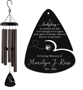 Ladybug Memorial Wind Chime | Personalized A To Remind Me Sympathy Gift Funeral Custom