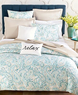 Damask Designs Azure Paisley 3-Pc. Comforter Set, King, Created for Macy's